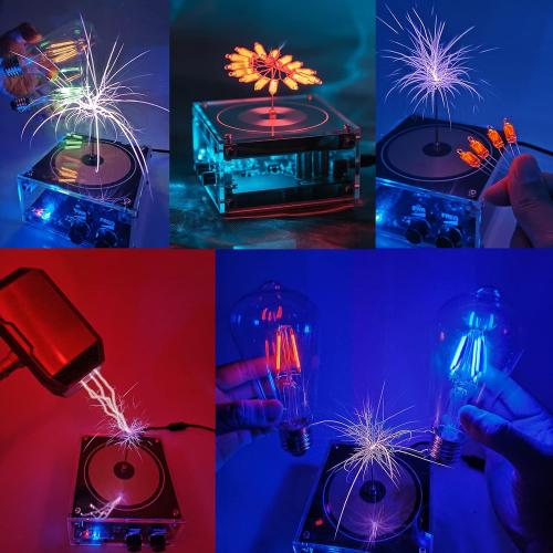 Tesla Coil Musical Speaker Plasma Storm Cool Desktop Gadgets Electric Toys Bobina De Tesla Electrica Artificial Lightning Science Physical Toy Model
