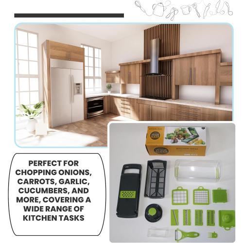 Vegetable Chopper, Spiralizer, Slicer, Food Chopper, Onion Chopper, Kitchen Gadgets Household Kitchen Gadgets Vegetable Cutter Silk Kitchen Gadgets - Home Essentials - Kitchen Accessories