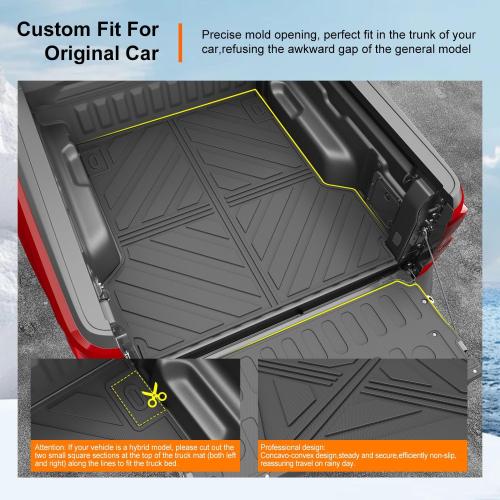powoq Truck Bed Mat Compatible with 2022-2026 Ford Maverick Tailgate Mat Truck Bed Liner Tailgate Protector All Weather Replacement for 2022-2024 2025 2026 Ford Maverick Accessories