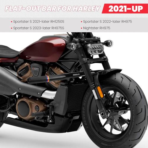 Front Engine Guard Crash Bar Compatible with Harley Davidson V-cam Sportster S RH1250S, Nightster RH975 RH975S, 2021-2026,Black