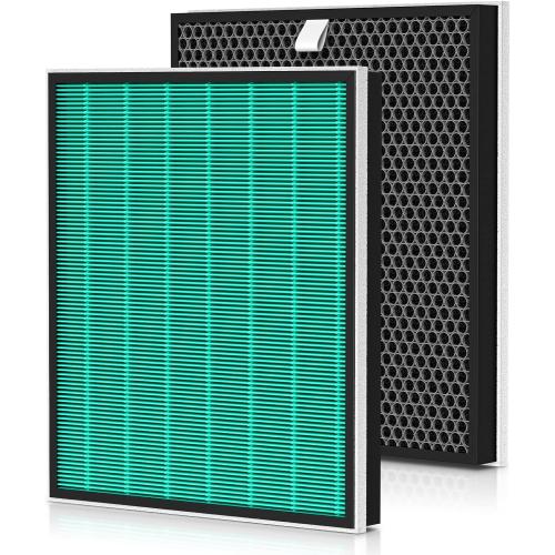 2 Pack 250/250S Replacement Filters for Coway Airmega 250 250S Air Purifier, Max 2 Green HEPA and Activated Carbon Filter Set, AP-1720-FP
