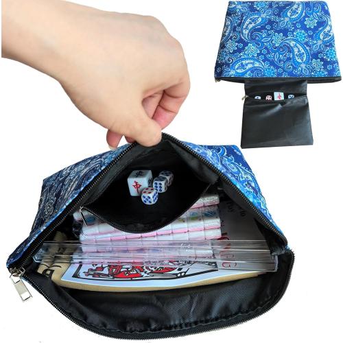 American Mini Mahjong Set 166 Mahjong Tiles 0.9-inch American Mahjong Game Pink Set Thickened Mah-Jongg Tiles Bag Mahjong Tile Set