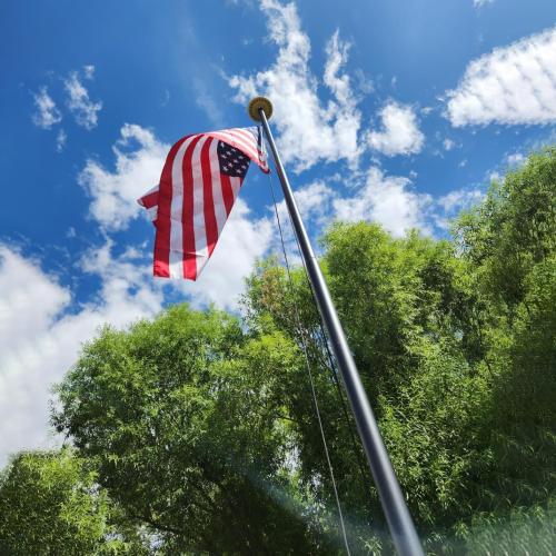 Flag Pole for Outside House, 19 FT Heavy Duty 45K PSI & 95 HBW Hard Aerospace Aluminum Flagpole Kit, Unbending Outdoor In-Ground Flag Poles with 3x5 American Flag for Yard, Residential or Commercial