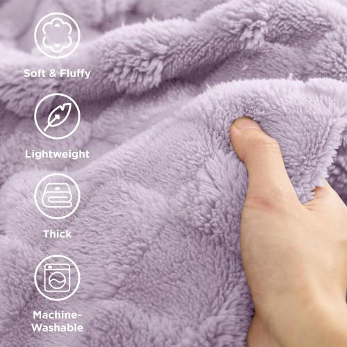 60x80 Lavender Bedsure GentleSoft Twin Blanket for Bed Lavender Fog - Super Soft Cozy Blankets for Women Men Girls, Cute Fuzzy Fleece Throws for Bedroom Couch, 60x80 Inches