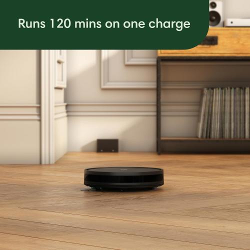 Black iRobot Roomba Vac Robot Vacuum (Q0120) - Easy to use, Power-Lifting Suction, Multi-Surface Cleaning, Smart Navigation Cleans in Neat Rows, Self-Charging, Alexa
