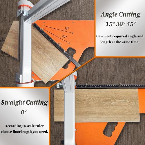 ‼️may be broken or missing pieces‼️also comes with mild stains and scratches ‼️NAACOO Laminate/Vinyl Floor Cutter, 13” Vinyl Plank Cutter with Wheel – Just 1 Step Meet Angle&Length Cutting, Flooring Tools - Cuts Laminate Floor, Engineer Wood, LVP/T, VCT, SPC, WPC