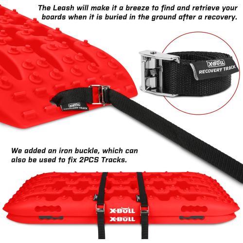 X-BULL New Recovery Traction Tracks Tire Ladder for Sand Snow Mud 4WD(Red)