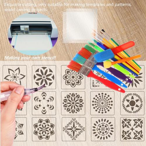 Clear 24inchs x 100ft Rolls 10 mil Transparency Blank Stencil Sheets Material, Acetate Sheet,Craft Plastic