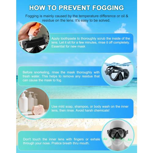 Greatever Dry Snorkel Set,Panoramic Wide View,Anti-Fog Scuba Diving Mask,Professional Snorkeling Gear