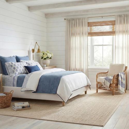 Area Rug  Natural Fiber Collection - Natural & Beige, Seagrass, Basketweave Pattern with Border