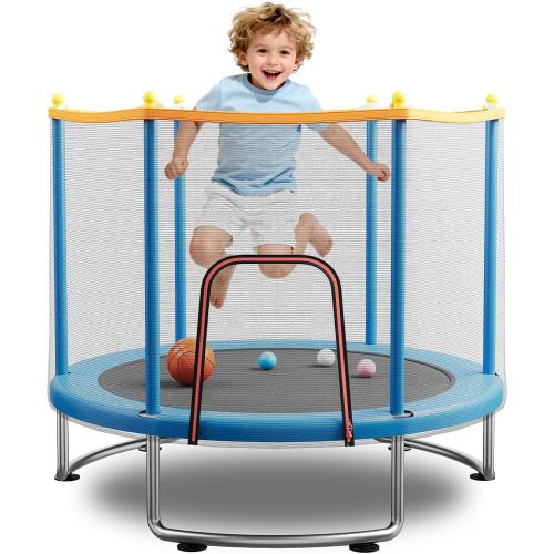 Trampoline for Kids, Upgrade Full Anti-Rust Toddler Trampoline with Net