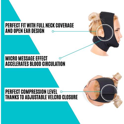 invera Chin Compression Garment After Liposuction Surgery, Neck Cover Strap Bandage