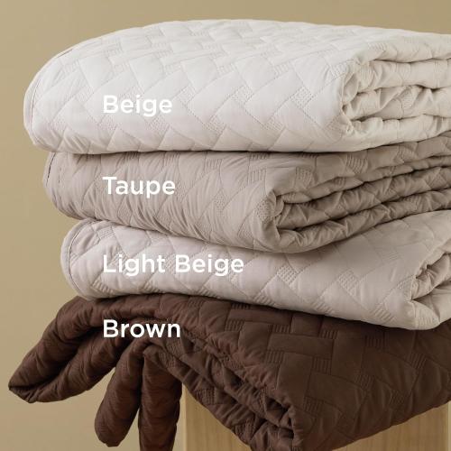 Bedsure Quilts King Size - Lightweight Bedspreads King Size with Basket Weave Pattern, Soft Quilt Bedding, Brown Comforter Coverlet for All Seasons (106 x 96)