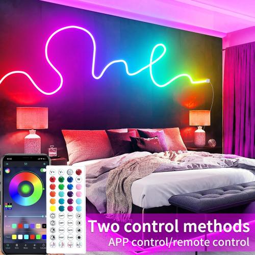 LED Rope Lights LED  Lights with Remote Control Waterproof Flexible LED Strip Lights for Bedroom Room Outdoors Décor