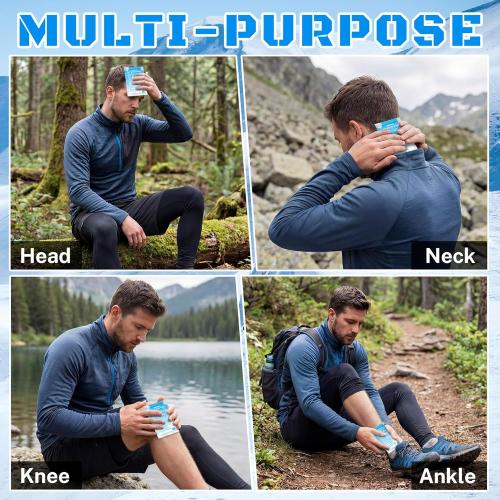 25 Pack Instant Cold Packs (4.3 x 5.9) - Disposable Ice Packs for Injuries | Cold Compress Ice Pack for Pain Relief, Swelling, Inflammation, Sprains, Toothache - Cold Pack for Athletes