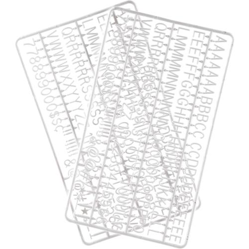 Letters for Felt Letter Boards, 300 Pieces Including Characters, Numbers & Symbols 0.7 Inch for Changeable Plastic Message Boards (White)