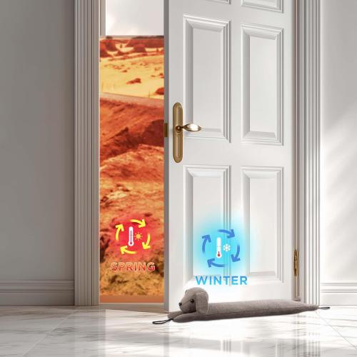 Sunolga Linen Door Draft Stopper for Bottom of Door and Window, Weighted Cute Animal Seal Strip for Wind, Noise, Dust, Door Snake and Sweep for Home Essentials Decorative, 38 Air Blocker, Brown Dog