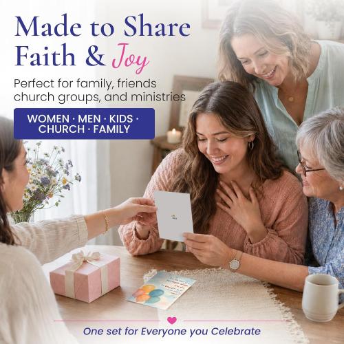 50 Unique Religious Birthday Cards with Envelopes - 4 x 6