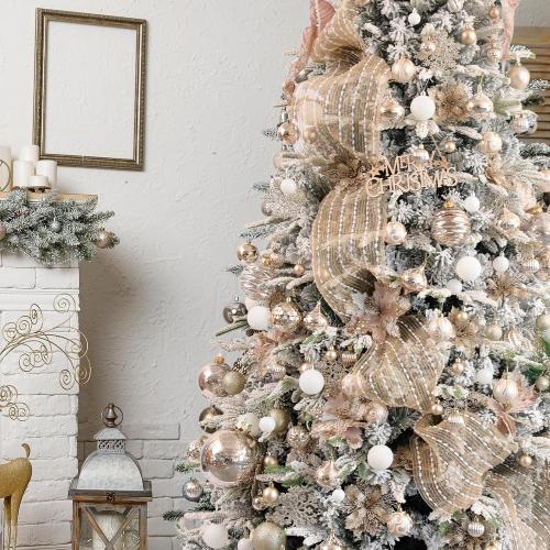 Large Christmas Ball Ornaments, Oversized Shatterproof Plastic Decorative Hanging Mercury Ornaments Ball for Xmas Holiday Party Decorations (Champagne, 6.0)
