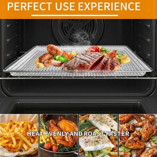 Air Fryer Basket Replacement for Frigidaire FRIGPEREAFT, 18.4 x 15.2 Mesh Tray for Frigidaire 30 Ranges and Wall Ovens, Gallery Series Stainless Steel Air Fryer Basket, Dishwasher Safe
