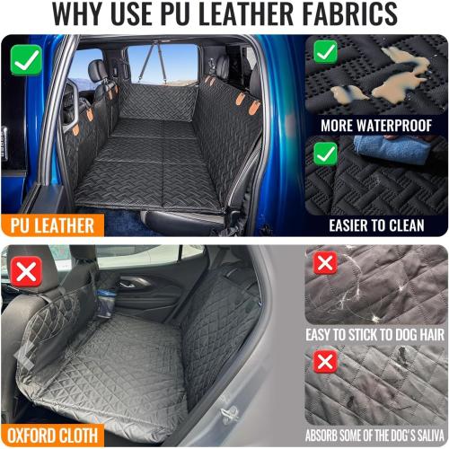 MAXFUT Dog Back Seat Extender for Truck,Truck Dog Seat Cover Back Seat,Dog Hammock for Truck,Hard Bottom Seat Extender,Pet Seat Covers for F150/RAM1500/Silverado