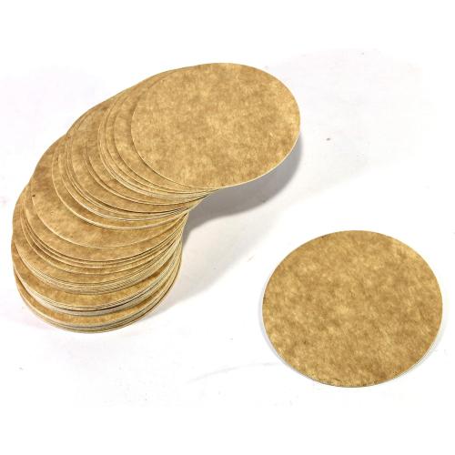Brown 100 Pack eSplanade Disposable Coaster - Made of Paper (Set of 100) - Use and Throw Reversible Coasters - Perfect for Bar, Hotel, Restaurant Purpose & Parties (Brown Round)