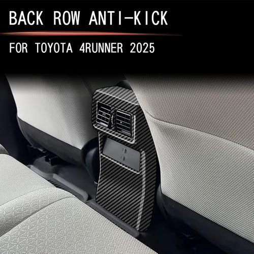Rear Vent Decor for Toyota 4Runner 2025 2026 Interior Accessories (NOT Fit TRD Pro/TrailHuner) Anti-kick Vent Cover Center Consoles ABS Trim (Carbon Fiber, Rear Vent Cover)