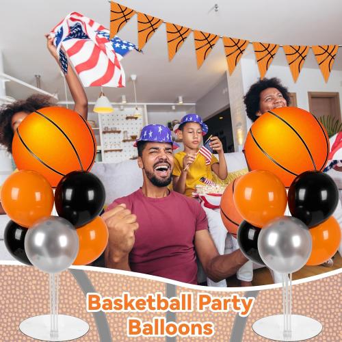 Naozinebi 2 Sets Basketball Birthday Party Balloons Stand Kit Party Decor