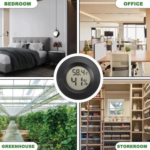 Serundo Auto Digital Hygrometer Thermometer Indoor/Outdoor Hygrometer 4PC