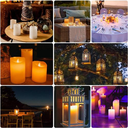 Flameless Candles Battery Operated Waterproof Led Candles Candles with 2 Remotes Contro for Wedding, Party, Birthday