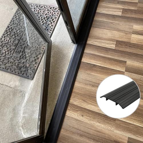 Heavy Duty Corrugated Aluminum Door Threshold for Exterior Doors- Door Saddle- Metal Flooring Transition Strip- Door Sill Extension- 4 W,1/2 H,35.43 L,Silver Anodized, Mill Finish,1Pc