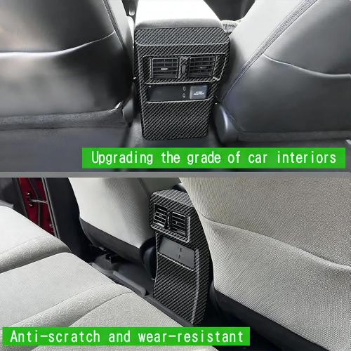Rear Vent Decor for Toyota 4Runner 2025 2026 Interior Accessories (NOT Fit TRD Pro/TrailHuner) Anti-kick Vent Cover Center Consoles ABS Trim (Carbon Fiber, Rear Vent Cover)