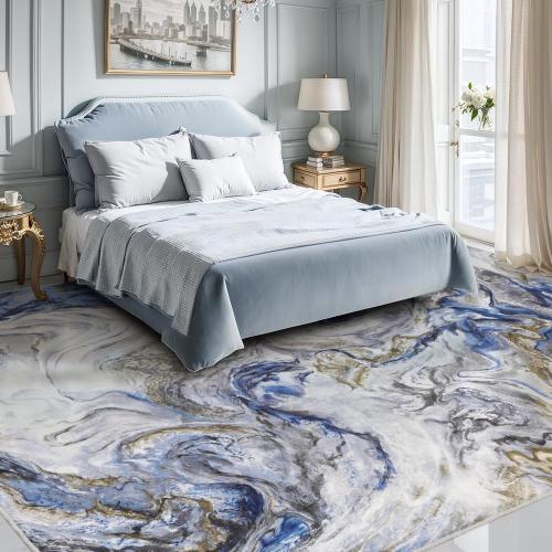 9x12 Area Rugs for Living Room, Modern Abstract Rug for Bedroom, Contemporary Machine Washable Rug, Large Stain Resistant Carpet for Dining Room Playroom Nursery Room, Pet & Kids Friendly