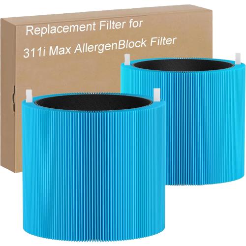 311i MAX AllergenBlock Replacement filter Compatible with Blue Pure 311i Max AllergenBlock Air Purifier,Premium Filter & Activated Carbon Filter-F3MAX AllergenBlock Filter,2 pack