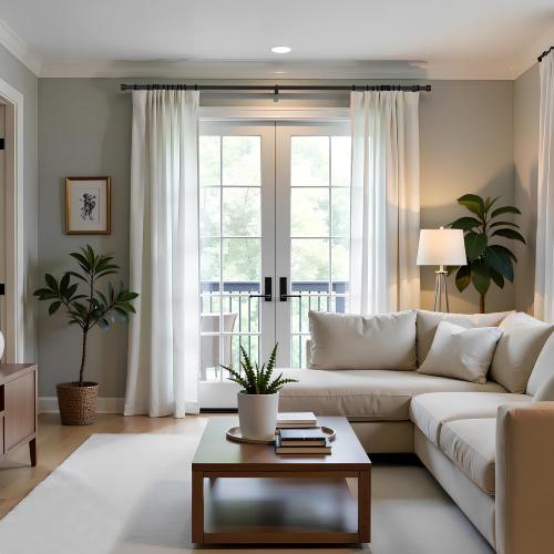 Lwiiom Heavy Duty Curtain Rods,1 1/4 Large Diameter Premium Nonadjustable Curtain Rod,72in/6ft Custom Window Treatment Rods with Durable Aluminum Brackets and End Caps,Black Finish