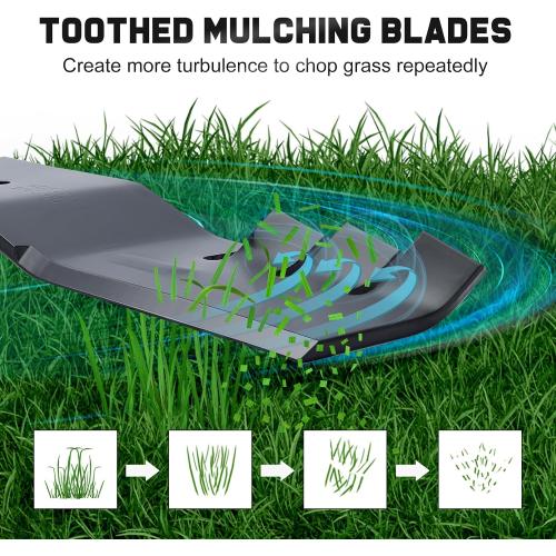 54 Inch Mower Blades 40MnB for MTD Cub Cadet 742-0677 942-0677 RZT54 RZT-S54 SLT1554 GT1554 LGT1054 GT1054 GTX1054 T310 54''Deck Lawn Mower (Toothed Mulching)