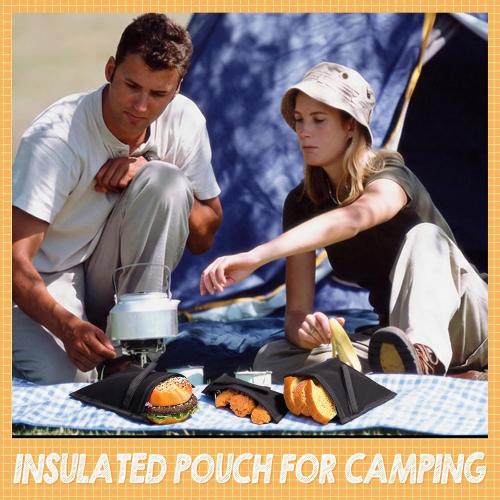 Reallnaive 4 Set Insulated Sandwich Bags, 4 Sizes, Casual Design