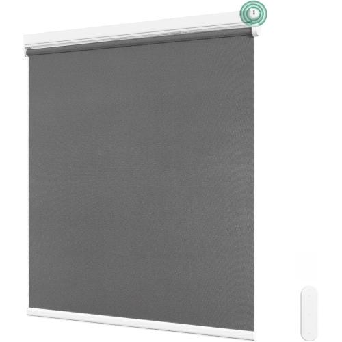 size 27x72 Color Grey Allesin Motorized Roller Blinds with Remote Control for Windows, Blackout Smart Roller Shade, Battery Powered Electric Smart Blind (Gray 27 W x 72 H)