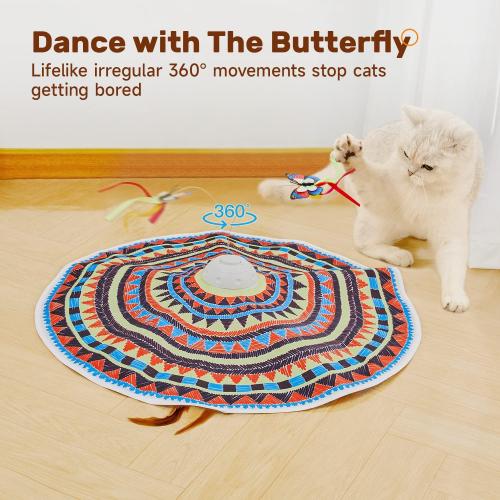 Potaroma Cat Toys Chargeable, 3in1 Hide and Seek, Interactive Fun
