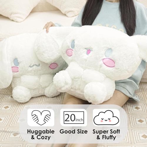Juju White Kawaii Plush (20 in) - Cute Stuffed Animal Kawaii Plushies - Peluche Big Stuffed Animals Plushie - Peluches Grandes Cute Plushies - Cool Stuff Plush - Plushy (Fun)