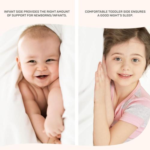 Dream On Me Holly 2-in-1 Mini & Portable Crib Mattress  Dual Sided, Vinyl Waterproof Cover, 3” Fiber Core, GREENGUARD Gold Certified, Fits Standard Portable and Mini-Cribs