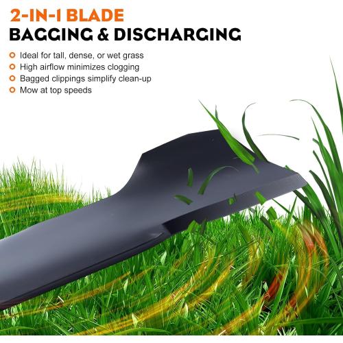 Hipa 2-Pack 138971 High Lift Mower Blades 5-Point Star Set for Craftsman LT1000 LT2000 42 inch Riding Mower, Husqvarna 42'' Deck Lawn Tractor Models Replace for 532138971 422719 42 Inch Blades