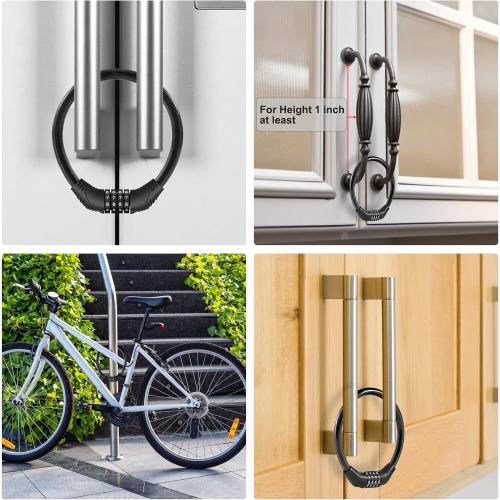 Rofio Refrigerator Lock, Upgraded 4 Digit Fridge Lock for French-door Refrigerators, Cabinet Locks, Easy to Set and Use