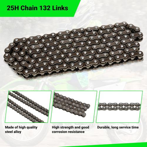 12-1/2 x 2.75 12.5x2.75 Rear Wheel Assembly Replacement for Razor MX350 MX400 Dirt Rocket with Knobby Street Tire Inner Tube Rim 25H 132 Link Chain Tensioner Freewheel Sprocket Dirt Bike Parts
