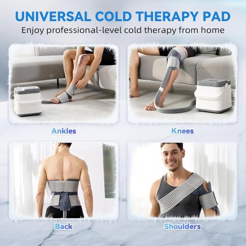 Cold Therapy Machine,Programmable Timer Knee Ice Machine with Silent Pump,Knee Replacement System for Cryotherapy Pain Sports Injuries,Ice Therapy Ankle/Leg/Shoulder/Back/Hip