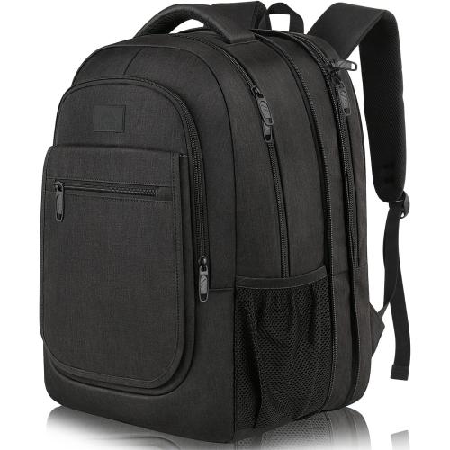 MATEIN Travel Backpack for Men, Expandable Laptop Backpack, Anti Theft Business Computer Bag Fit 15.6 Inch Laptop, Water Resistant College School Bookbag for Men Women, Black