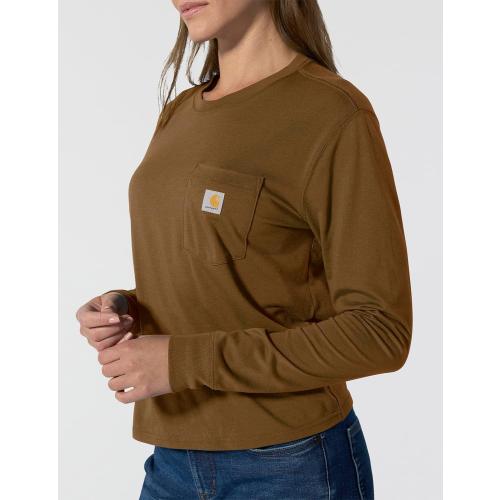 XXL Carhartt Women's Tencel Fiber Series Loose Fit Long-Sleeve Pocket T-Shirt