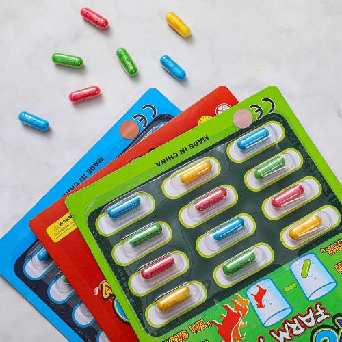 Gejoy 8 Pieces Water Capsules Water Animals Dinosaur Unicorn Sea Creature Party Cognition Sponge Pills Bath Expanding Foam Animal Capsules