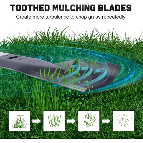 942-04308-X 942-04308 Mulching Blades for Troy Bilt Pony Bronco Cub Cadet 42 inch Deck Riding Tractor Zero Turn Mower XT1 ZT1 42 Lawn Mower Replace 942-0616 742-0616 942-04126 (6 Point Star)