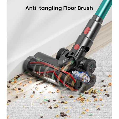 Cordless Vacuum Cleaner, Upgraded 580W 48KPA 65Mins Vacuum Cleaners for Home, Cordless Stick Vacuum Cleaner with Self-Standing and LED Screen, Anti-Tangle Wireless Vacuum for Pet Hair/Carpets/Floors